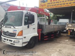 Xe Hino FC gắn cẩu Unic 3 tấn 4 đốt - đời 2016