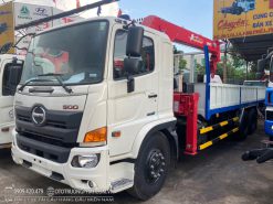 Bán xe tải cẩu Hino FL8JW7A tải 10.7 Tấn Thùng 8.2m gắn cẩu Unic 804 MỚI