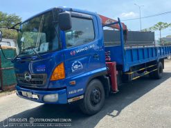 Xe cẩu Hino FC gắn cẩu Unic A373 thùng dài 6.1m - Đăng ký 208