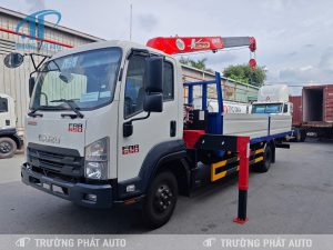Xe tải cẩu Isuzu FRR650 lắp cẩu Unic URV374 thùng 6.1m đi được đường cấm tổng tải 10 Tấn - MỚI