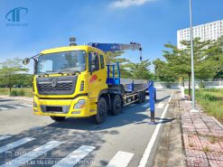 Xe tải cẩu Dongfeng hoanghuy 4 chân gắn cẩu Dongyang SS2725LB 12 tấn 5 khúc
