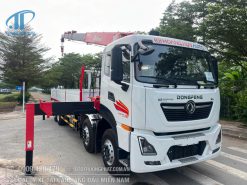 Xe tải cẩu DONGFENG HOANGHUY 4 chân lắp cẩu UNIC URG1205( 12 tấn 5 khúc)