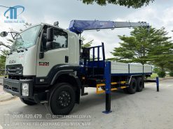 Xe Tải Cẩu ISUZU FVM1500( FVM60WE5A) gắn cẩu DONGYANG SS2036- 8 tấn 6 khúc cần gục sàn